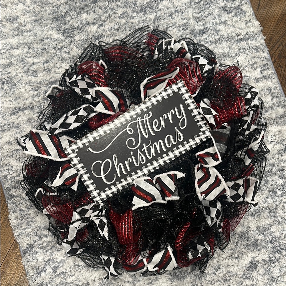Festive Merry Christmas Wreath